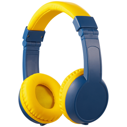 Volkano Sidekick Series Wired Kiddies Headphones with Share Port - Yellow/Blue