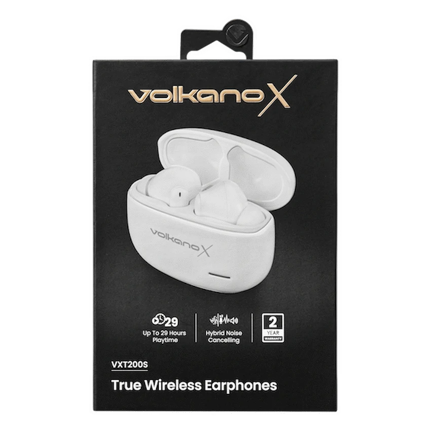 VolkanoX VXT200S Hybrid ANC TWS Earphones - White