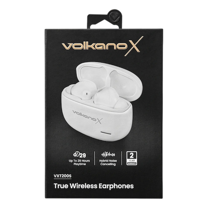 VolkanoX VXT200S Hybrid ANC TWS Earphones - White