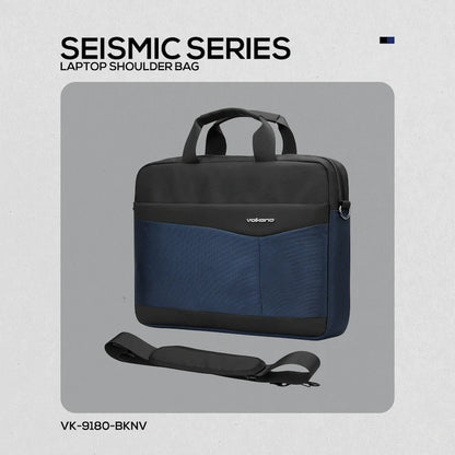 Volkano Seismic 15.6" Laptop Shoulder Bag Blk/Nvy