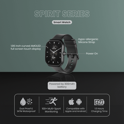 Volkano Spirit Series Smart Watch - Black