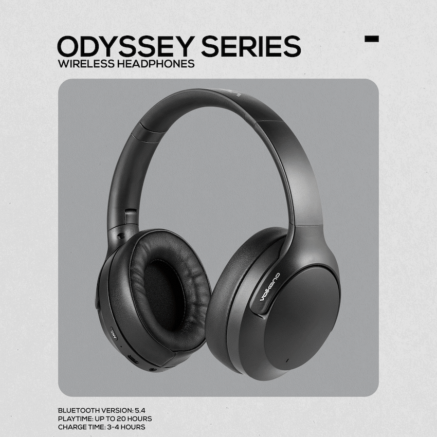 Volkano Odyssey ANC Bluetooth Wireless Headphone - Black