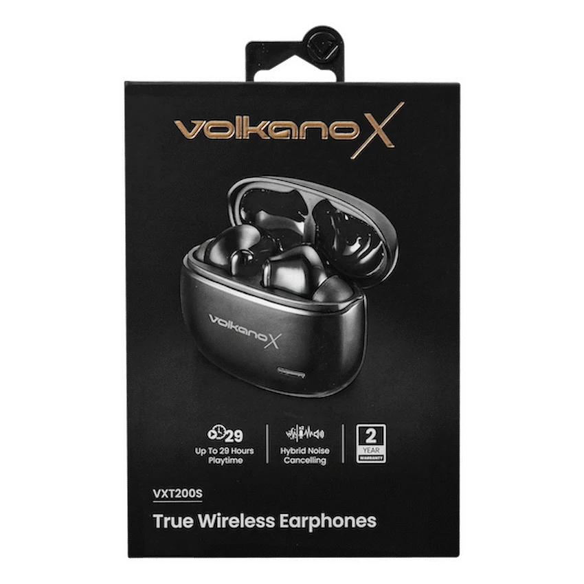 VolkanoX VXT200S Hybrid ANC TWS Earphones - Black