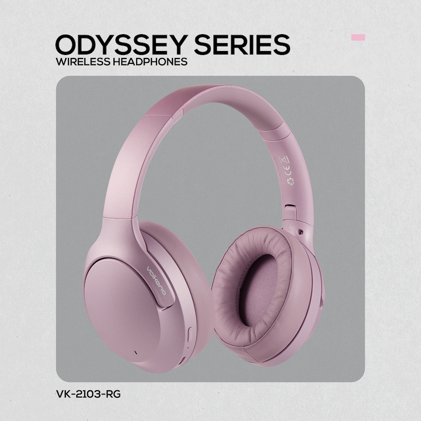 Volkano Odyssey ANC Bluetooth Wireless Headphone - Rose Gold
