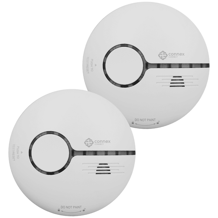 Smart Wi-Fi Smoke Detector Alarm Twin Pack