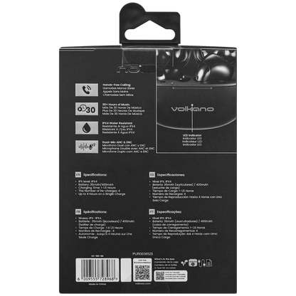 Volkano Soundshield TWS Earphones with ANC & ENC - Black