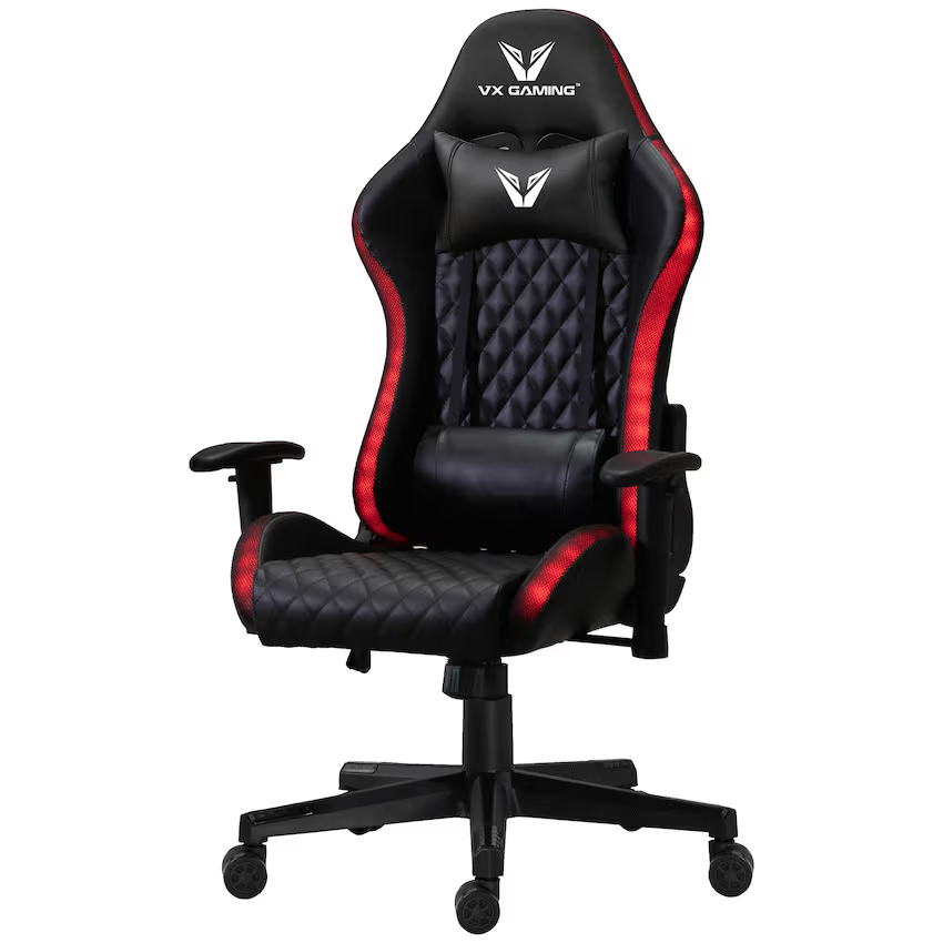 VX Gaming Lumas High-Back Gaming Chair with RGB Lights