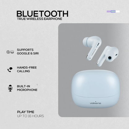 Volkano Jupiter Series TWS Earphones - Pastel Blue