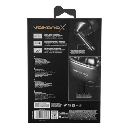VolkanoX VXT200S Hybrid ANC TWS Earphones - Black