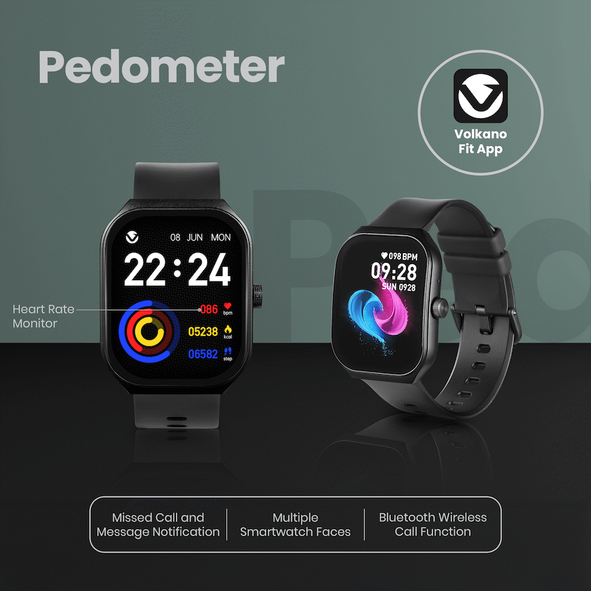 Volkano Spirit Series Smart Watch - Black