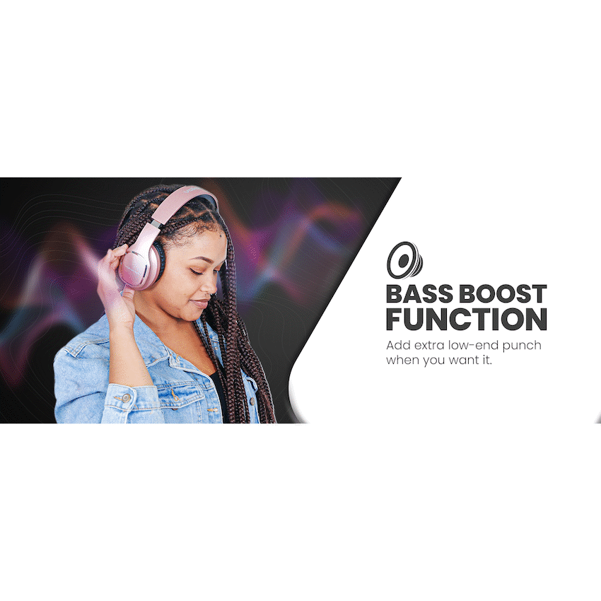 Volkano Phonic Series Bluetooth Full-Size Headphones - Rose Gold
