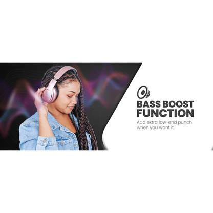 Volkano Phonic Series Bluetooth Full-Size Headphones - Rose Gold