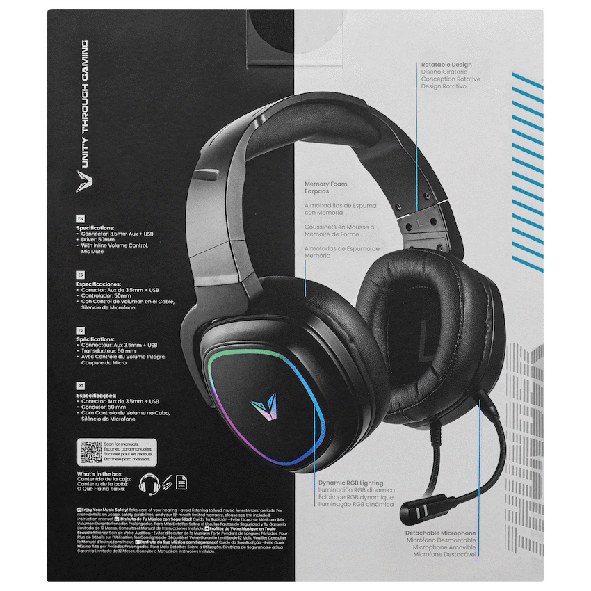 VX Gaming Thunder series Gaming Headset RGB