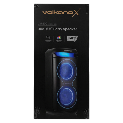 VolkanoX VXP200 Dual 6.5" Party Speaker  - Black