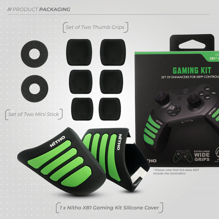 Nitho XB1 Gaming Kit Set of Enhancers for Xbox One(R) Controllers