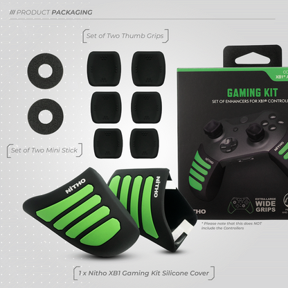 Nitho XB1 Gaming Kit Set of Enhancers for Xbox One(R) Controllers