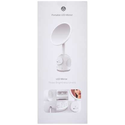 ZEN Unify Series Wireless Phone Charger with Bluetooth Speaker and Mirror - White