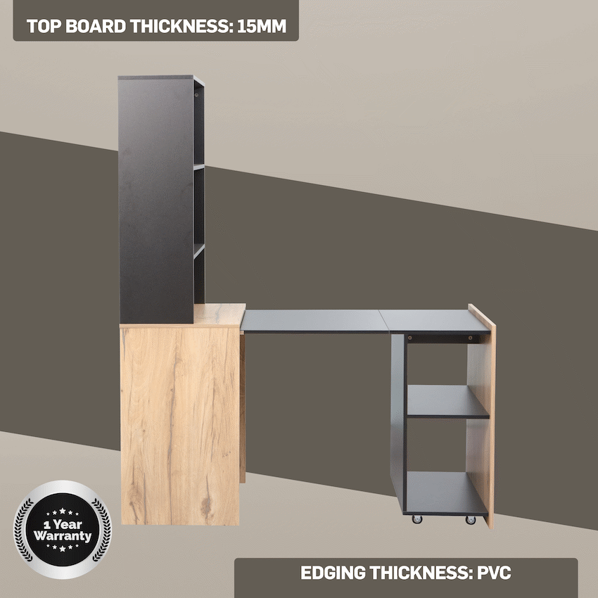 Adaptive Desk, With  Bookshelf