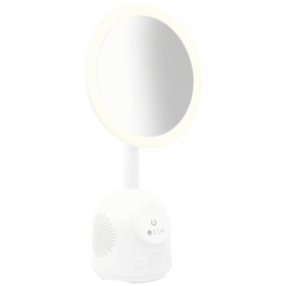 ZEN Unify Series Wireless Phone Charger with Bluetooth Speaker and Mirror - White
