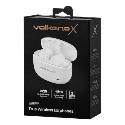 VolkanoX VXT200S Hybrid ANC TWS Earphones - White