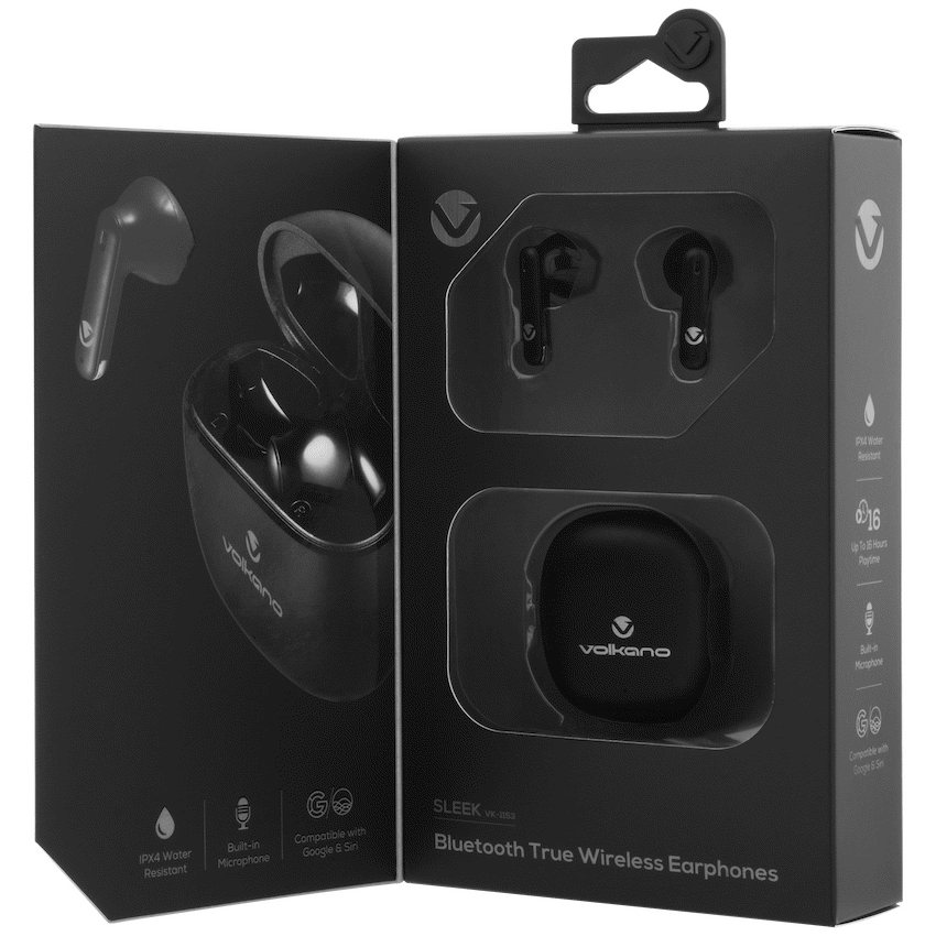 Volkano Sleek Series TWS Earphones - Black