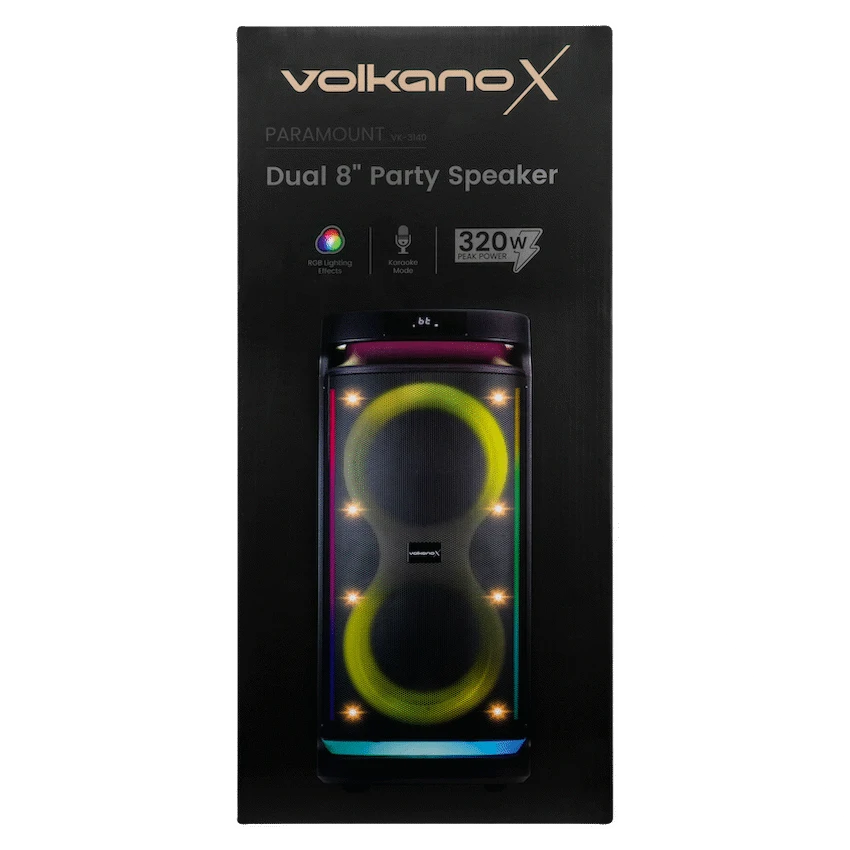 VolkanoX Paramount Series 8" Bluetooth Party Speaker - 80w