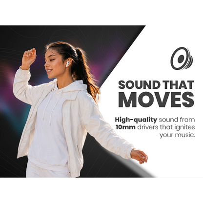Volkano Pulse Series True Wireless Earphones with Charging Case - White