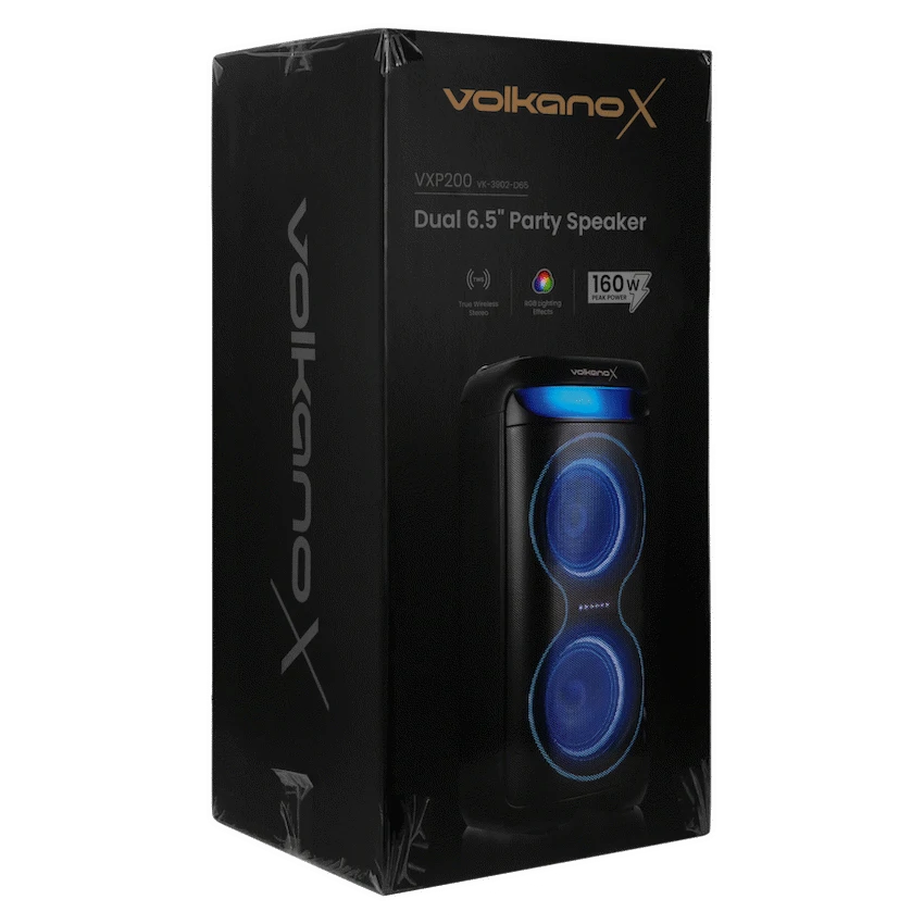 VolkanoX VXP200 Dual 6.5" Party Speaker  - Black