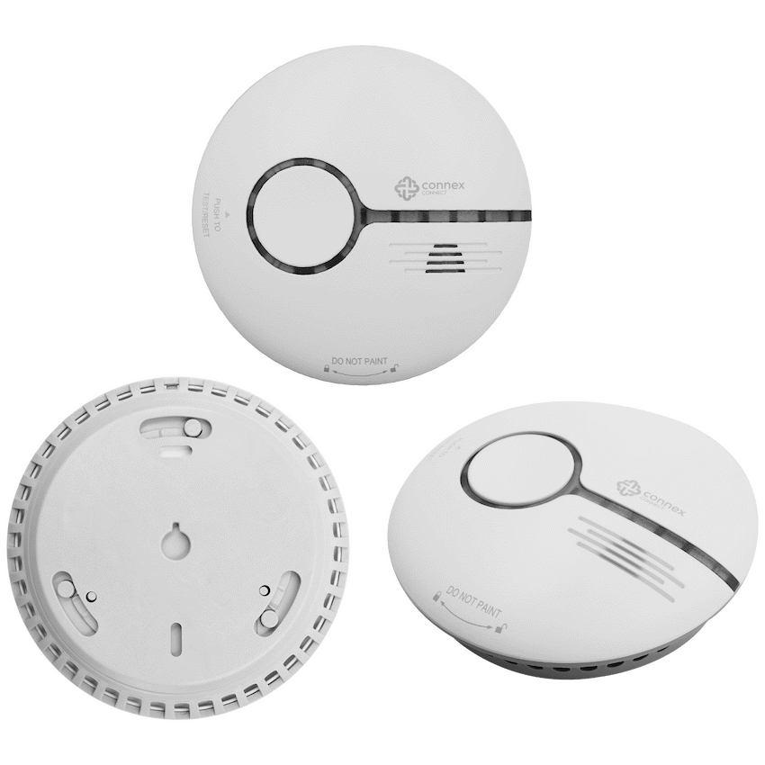 Smart Wi-Fi Smoke Detector Alarm Twin Pack