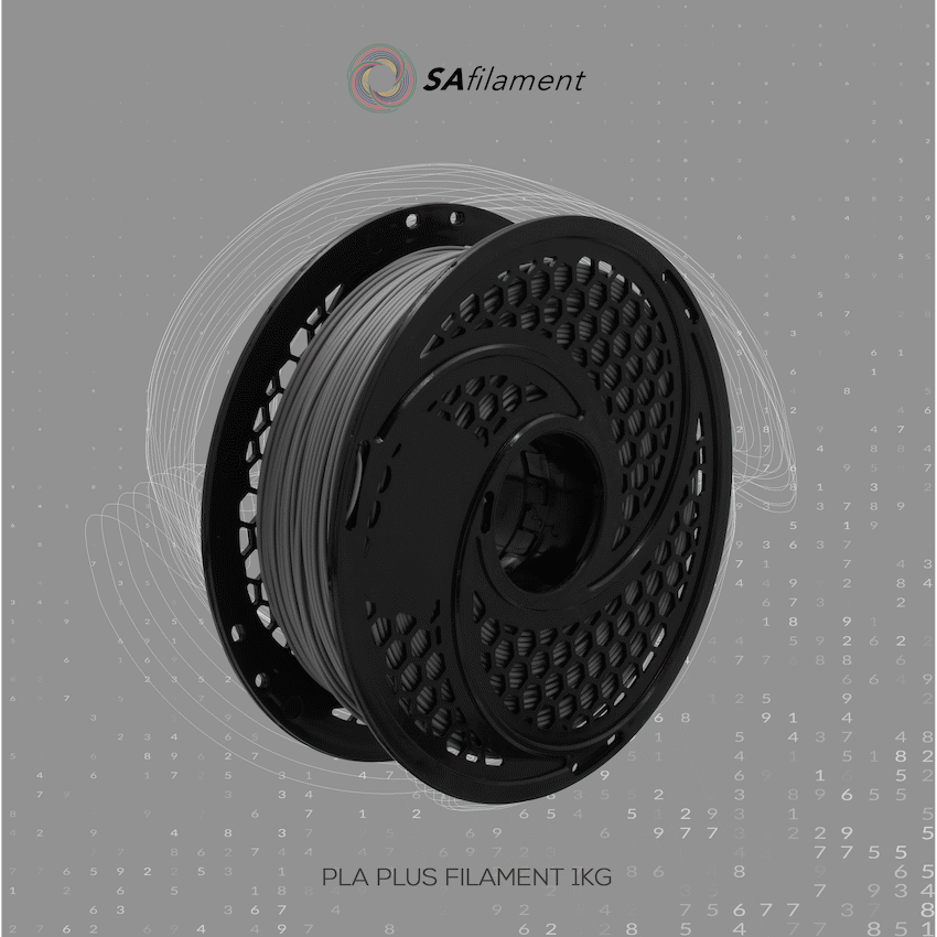 SA Filament Silk PLA Plus Gloss Filament 1kg - Grey