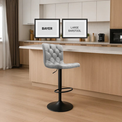 Bayer Large Barstool Grey with black base
