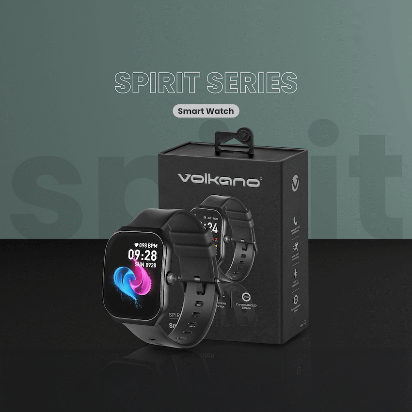 Volkano Spirit Series Smart Watch - Black