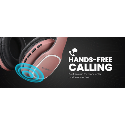 Volkano Phonic Series Bluetooth Full-Size Headphones - Rose Gold