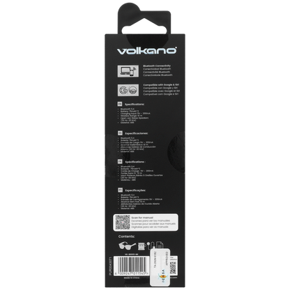 Volkano Sonique Series Bluetooth Audio Glasses - Dark Lenses