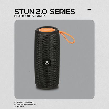 Volkano Stun 2.0 Series Bluetooth Speaker - Black