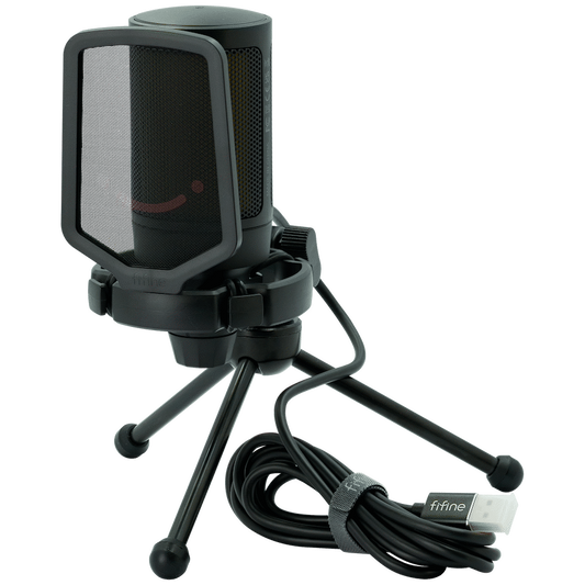 Fifine A6V Pro Microphone RGB, USB, Pop Filter, Gain Control