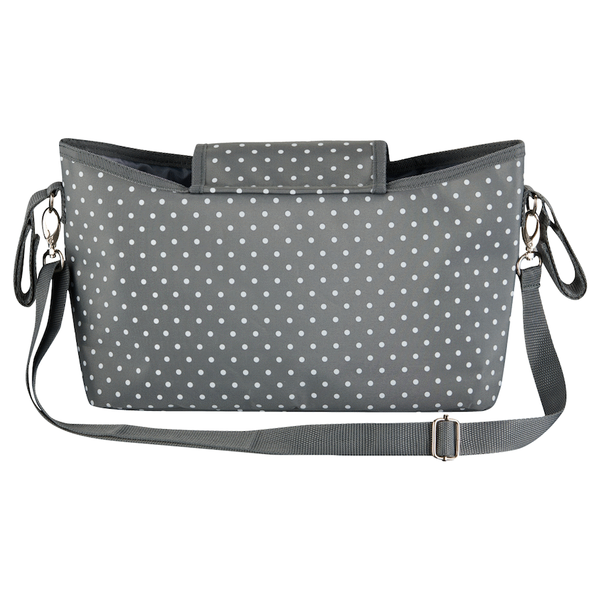 Totes Babe Dotty Series Stroller Caddy Grey