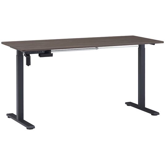Berlin Height-Adjustable Desk-Black-Chestnut