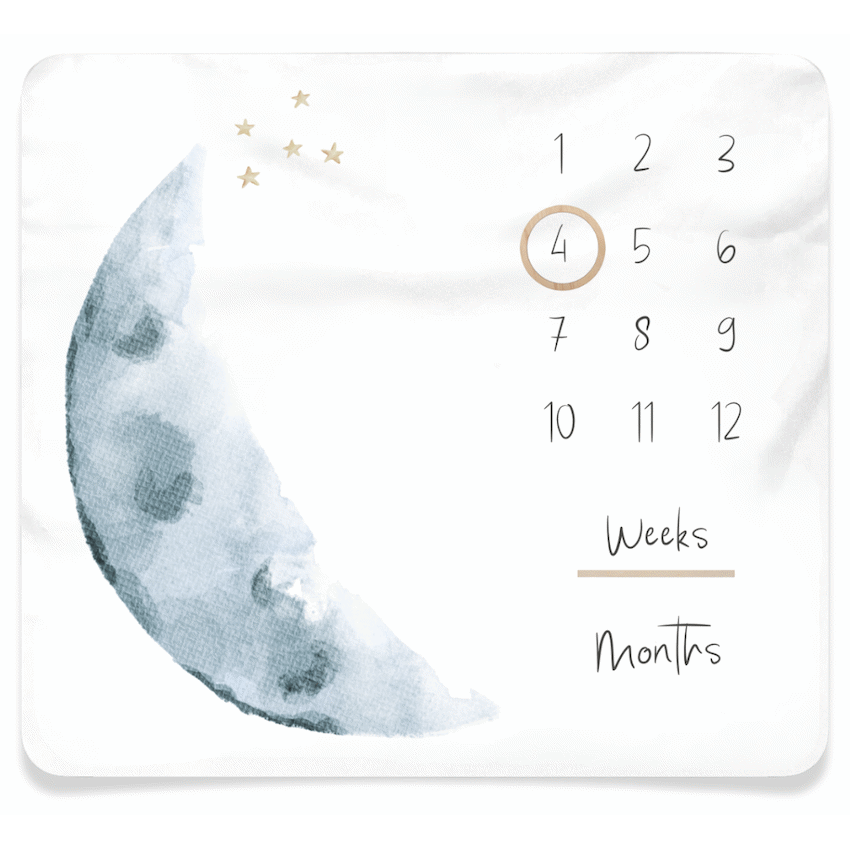 Echo Baby Milestone Blanket - Moon