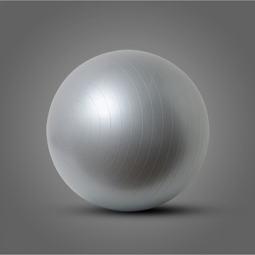 Volkano Active 65cm Anti-Burst Gym Ball - Gunmetal Grey