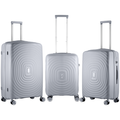 Travelwize Ripple PP 4-Wheel Spinner 55cm Luggage - Platinum