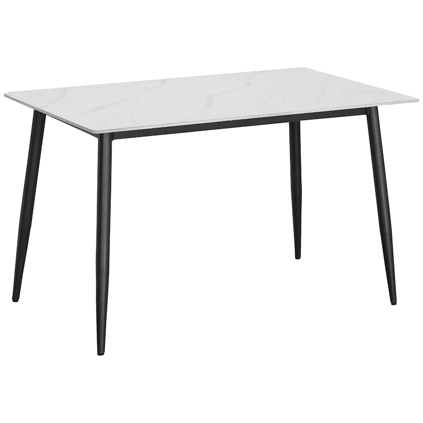 Everfurn Theo Dining Table, Sintered Stone Top - White