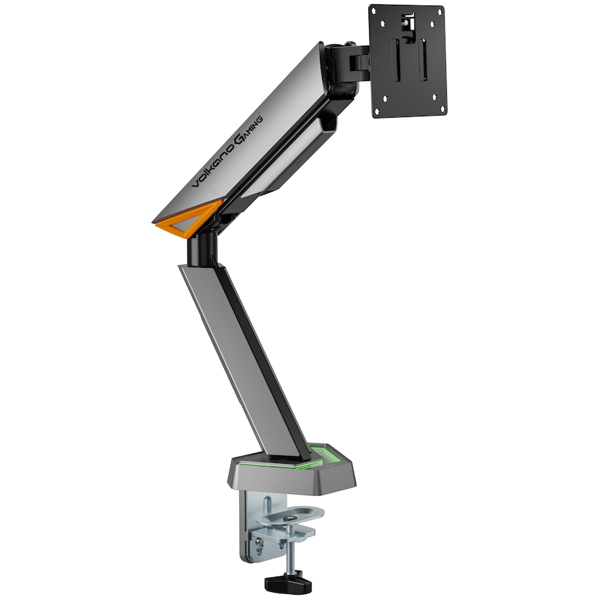 Volkano Gaming Void Series- Single Arm Full Motion Monitor mount - RGB - GR