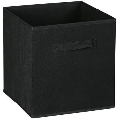 Everfurn Storeman Black, Collapsible Fabric Organiser Storage Basket - 10 Pack