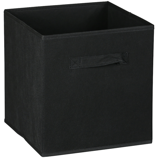 Everfurn Storeman Black, Collapsible Fabric Organiser Storage Basket - 10 Pack