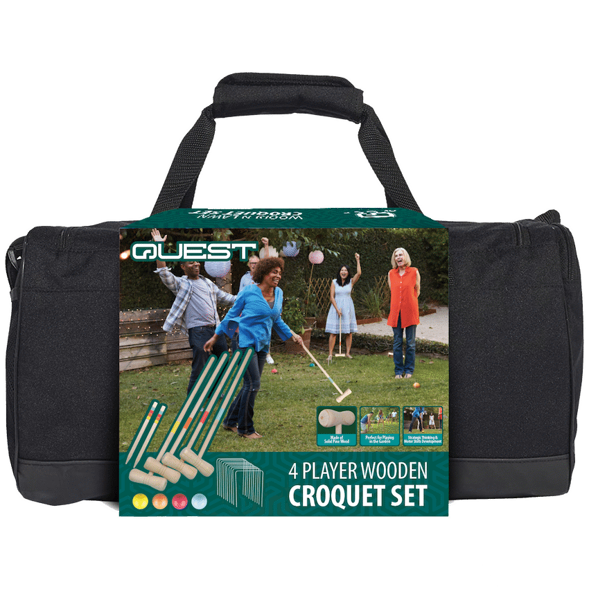 Quest 4-Player Wooden Croquet Set - Multi