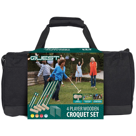 Quest 4-Player Wooden Croquet Set - Multi