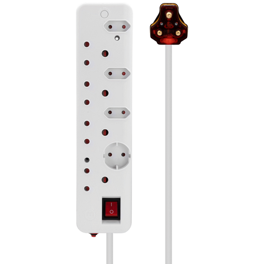 Ellies 8-Way High Surge Multiplug 0.5m
