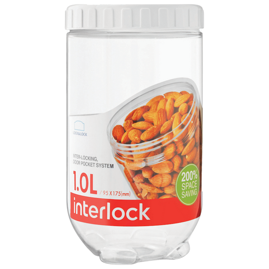 LocknLock Interlock container 1lt wt ( Order in Qty of 6)