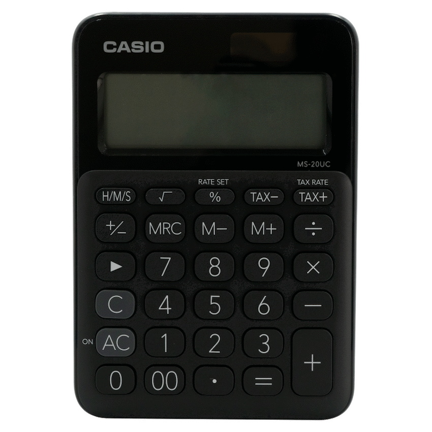 Casio MS-20UC - Desktop Calculator 12-Digit - Black